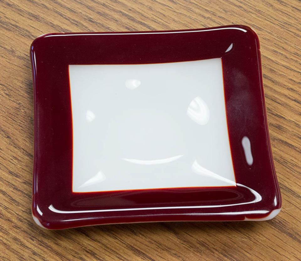 Play Date Project: Fused Glass 5" Square Tray