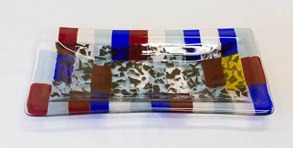 Play Date Project: Fused Glass Rectangular Tray (6" x 12")